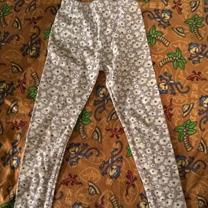 Girls' Lavender Floral Stretch Leggings